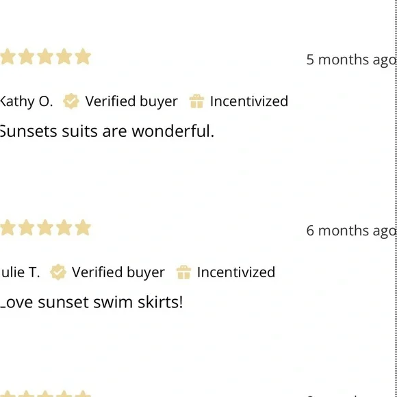 NWT Black Sunsets Sporty Swim Skirt Size Small - Picture 10 of 12